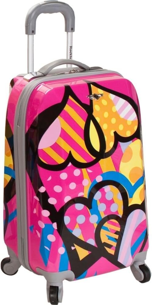 Rockland Vision Hardside Spinner Wheel Luggage, Assorted/Multicolor, Carry-On 20-Inch