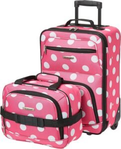 Rockland Fashion Pink Dots Luggage Set Review – Travel in Style