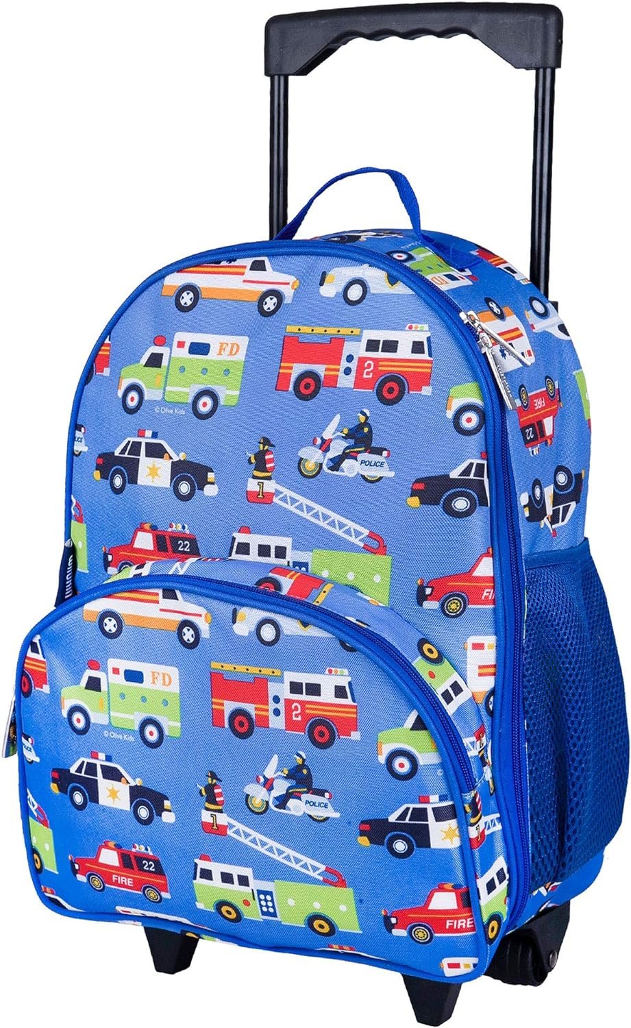 Wildkin Kids Rolling Luggage for Boys and Girls, Carry on Luggage Size is Perfect for School and Overnight Travel, Measures 16 x 12 x 6 Inches (Heroes)