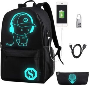 FLYMEI Bookbag Review: Anime Cartoon Luminous Backpack with USB Charging