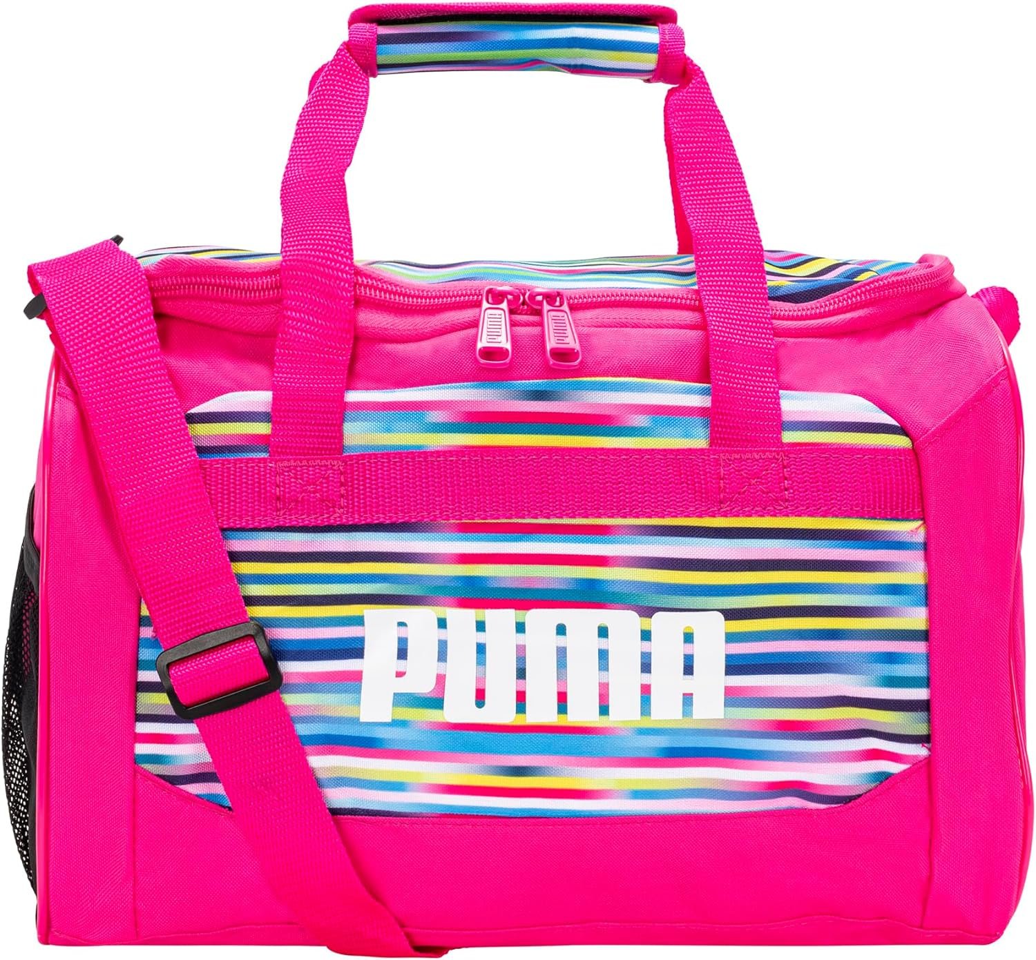 PUMA unisex child Evercat Transformation Jr duffel bags, Pink/Multi, One Size US