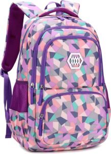 Bansusu Geometric-Print Purple-Backpack Review – Stylish & Functional