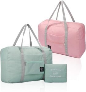 (2 Pack) Foldable Travel Duffel Bag – Waterproof Carry On Luggage Review