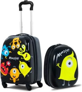 GYMAX Kids Carry On Luggage Set: Practical & Playful Travel Gear