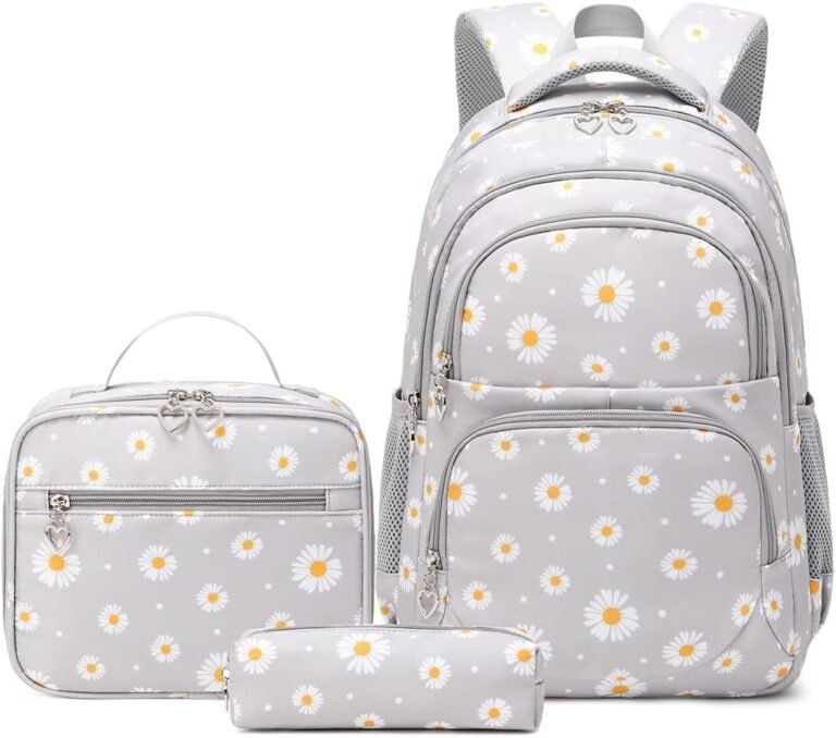 3Pcs Daisy Prints Backpack Sets Kids Bookbag – Stylish & Functional School and Travel Accessory