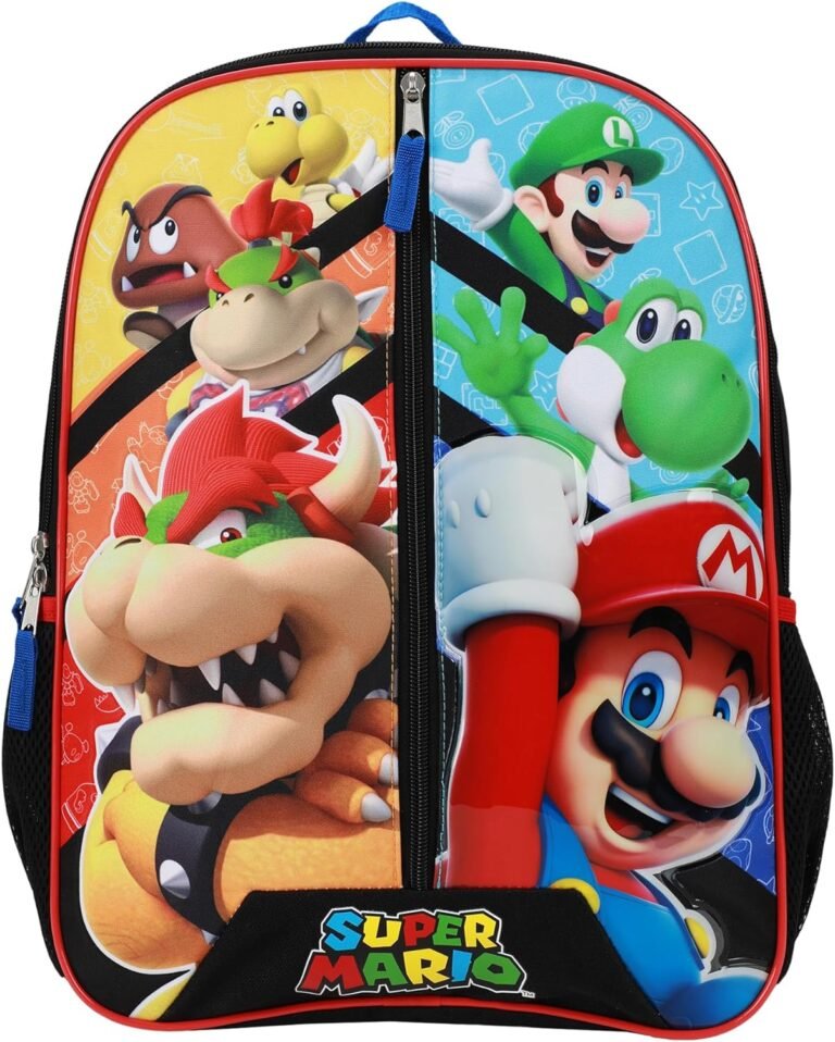 Super Mario 16″ Backpack – Nostalgic Style for Everyday Adventures