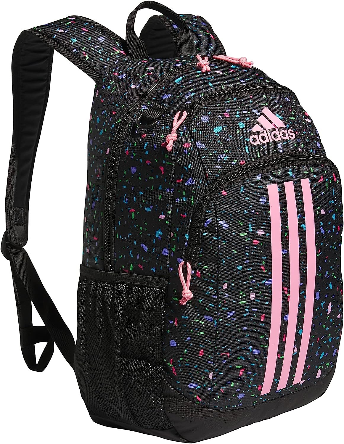 adidas Creator 2 Backpack, Speckle Black/Bliss Pink/Black, One Size