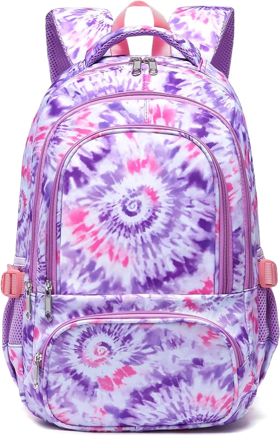 BLUEFAIRY Kids Backpack for Girls Elementary Primary Middle School Bag for Aged 8-10 for Teens Childs Bookbag Back to School Bag Gifts Mochilas para Niñas de 7 8 9 10 Tie-dye Purple
