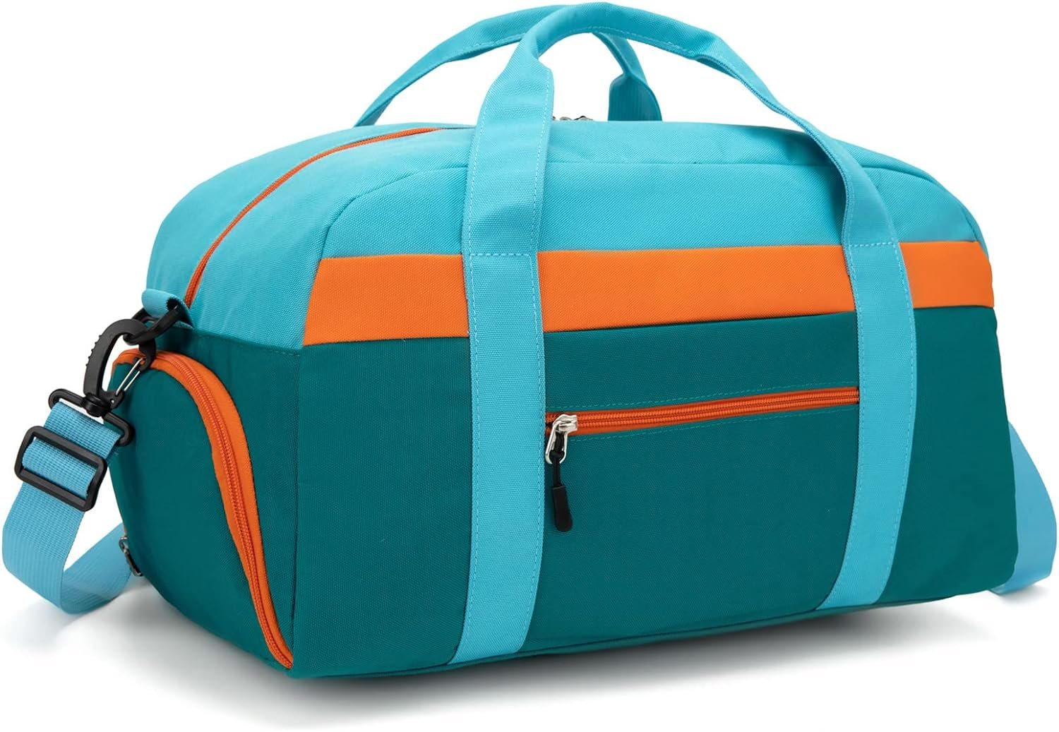 HawLander Kids Duffle Bag for Boys or Girls, Fit School Practice, or Overnight Travel (Blue Green)