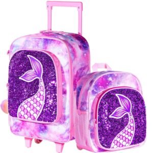 2PCS Kids Luggage Set: Mermaid Theme for Young Travelers