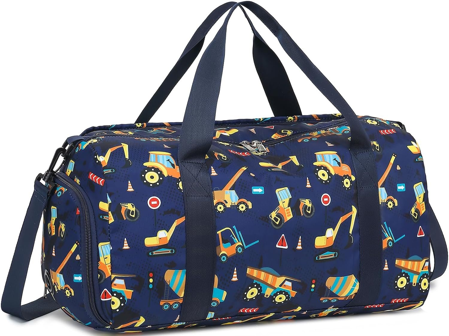 Kids Overnight Bag for Boys Girls Small Truck Sports Gym Duffle Bags With Shoe Compartment Toddler Weekender Sleepover Tote for Travel