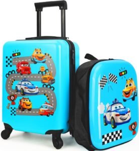 Emissary Blue Hardshell Cartoon Suitcase Review – Fun & Functional Kids’ Luggage
