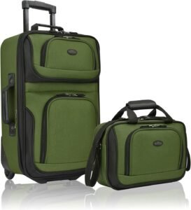 U.S. Traveler Rio Lightweight Carry-On Suitcase 20″ Green Set Review