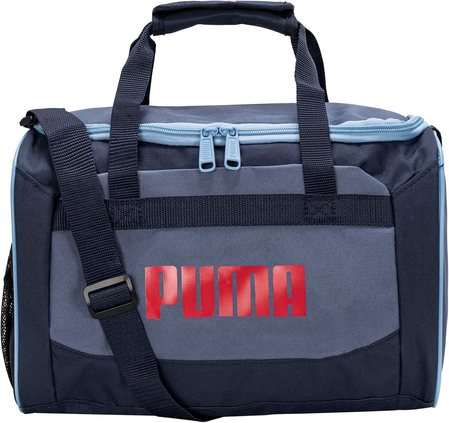 PUMA unisex child Evercat Transformation duffel bags, Navy/Red, One Size US