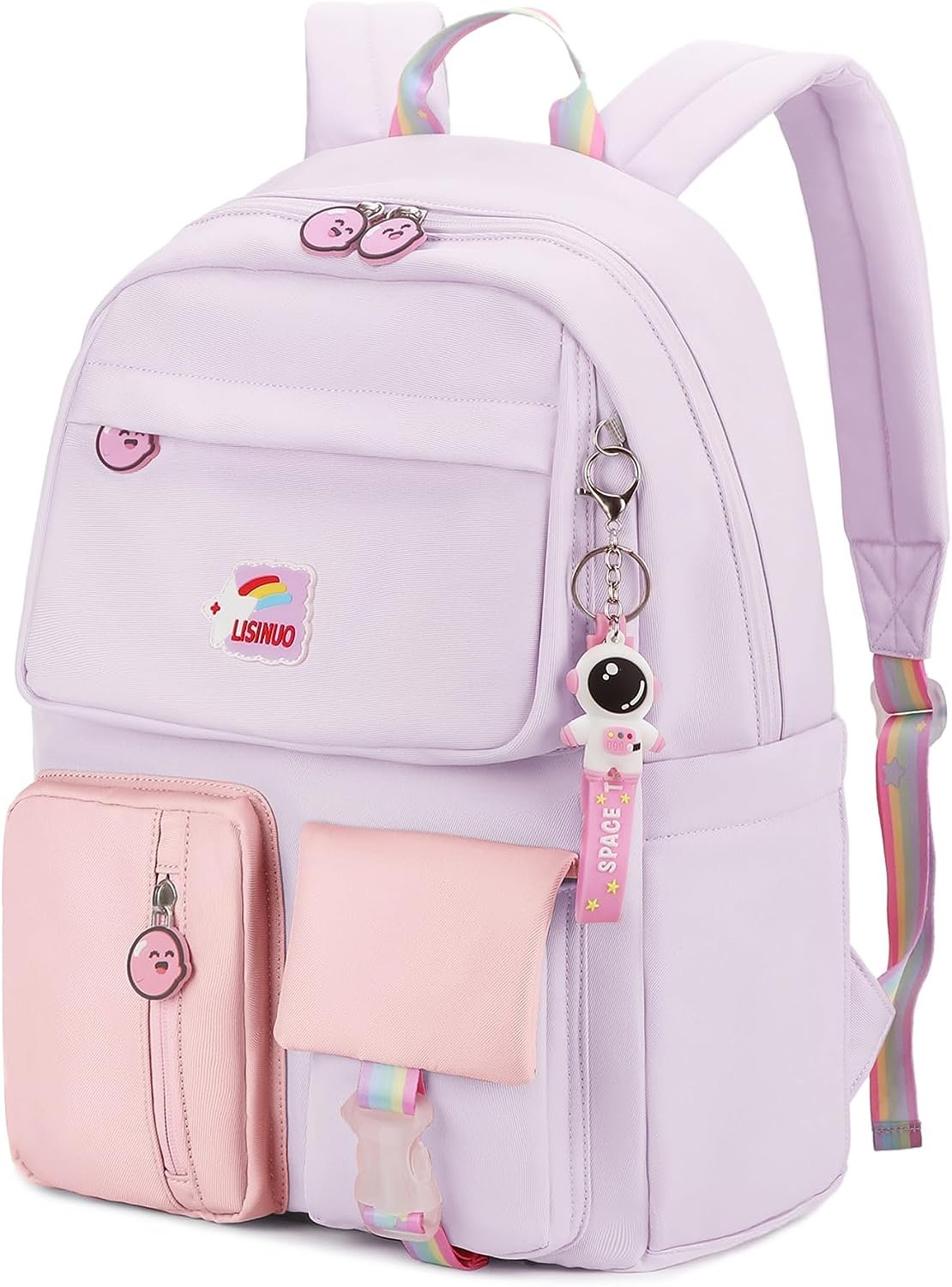 Kids Backpacks for Girls Backpack School Bookbag for Teenage Cute Book Bag Send Pendant (Purple)