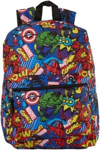 Marvel Comics Avengers Kids Backpack: Hulk, Captain America, Spiderman