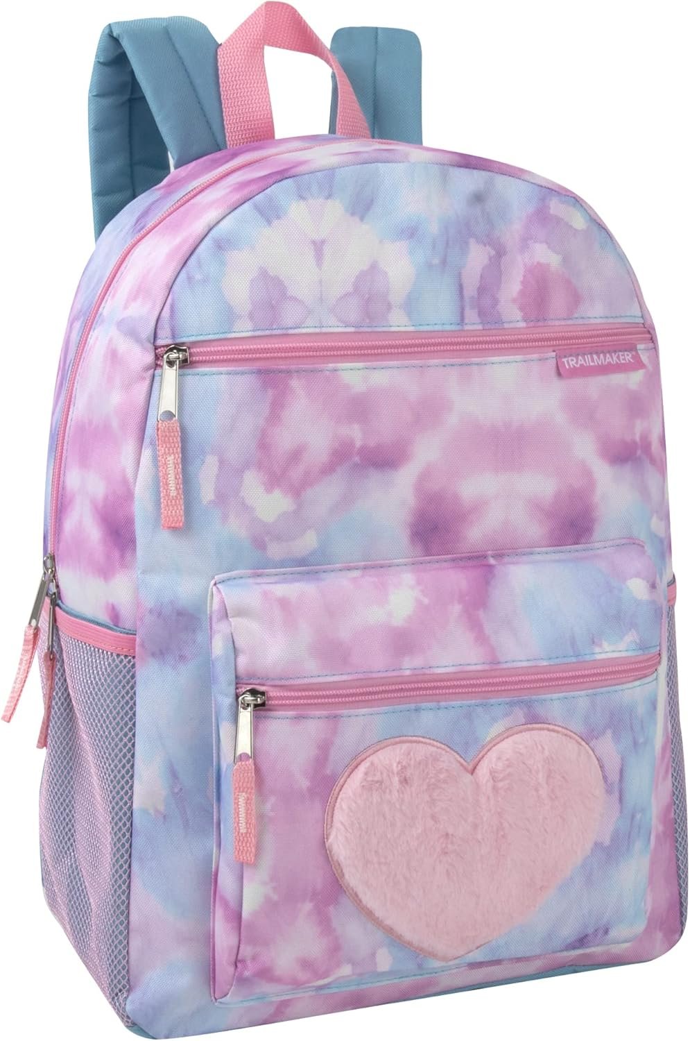 Trail maker 17” Kids Character School Backpacks Plush for Girls with Side Pockets, Padded Straps
