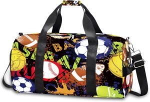 Kids Overnight Duffle Bag Boys Sport Gym Bag with Shoe Compartment Review