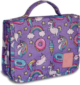 Eudora Cute Rainbow Unicorn Cartoon Toiletry Bag Review | Practical & Stylish