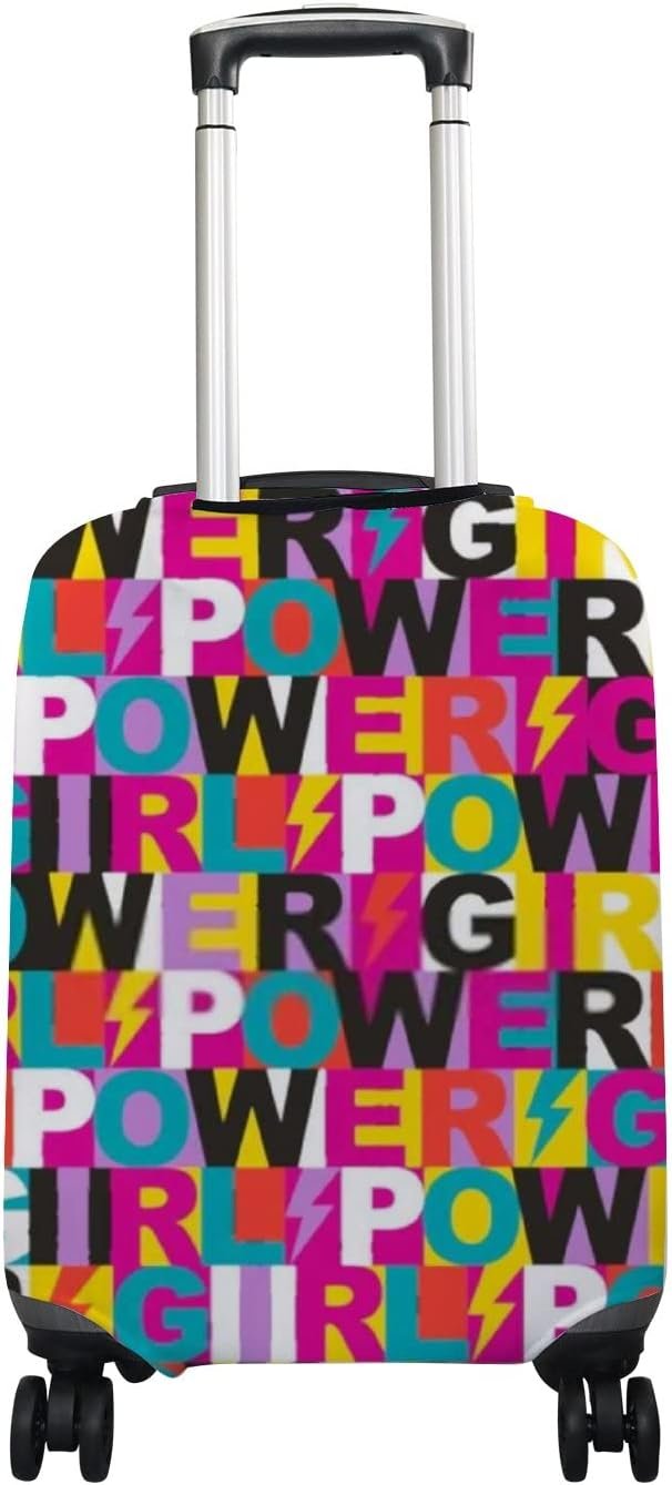 Travel Luggage Cover Suitcase Cover Abstract Girl Power Bright Letters Baggag Protector Dustproof Durable Elastic XL Fits 29-32 Inch