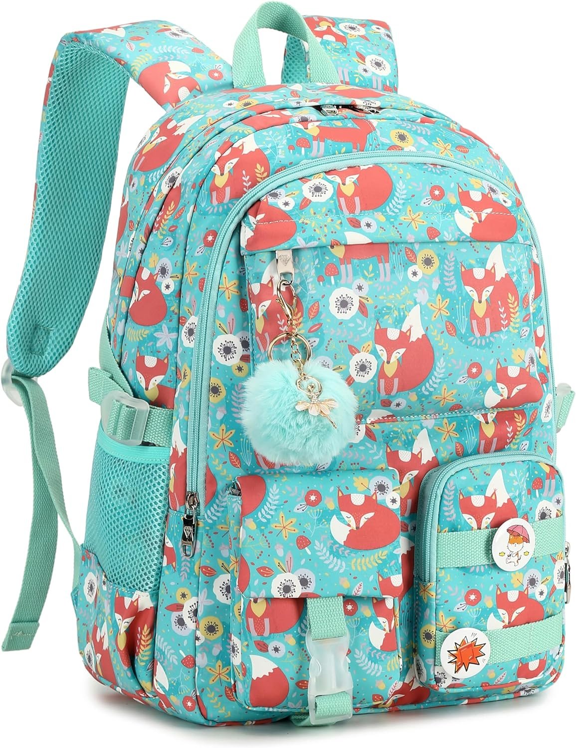Girls Backpack,15.6 Inch Laptop School Bag Large Primary Elementary Middle College Bookbags Kids Backpacks for Teens Girls Women Students Anti Theft Travel Daypack (Green)