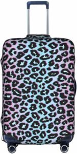 Neon Leopard Grain Luggage Cover: Stylish Protection for Your Suitcase