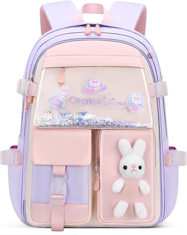VIDOSCLA Bunny Girls Backpack for School: Cute, Comfortable, and Practical