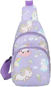 Hiflyer Kids Crossbody Bag: Cute & Functional Kids’ Sling Bag – Purple