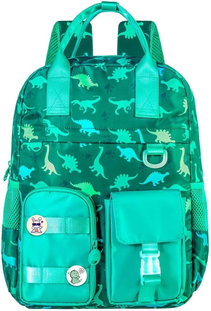 WZLVO Kids Backpack for Boys, 16” Cool Dinosaur Preschool Elementary Bookbag, Lightweight Travel School Bag,Kindergarten Travel School Bag for Little Boys With Chest Strap