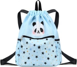 Adorable Drawstring Backpack for Kids – Panda Bags for Girls Review