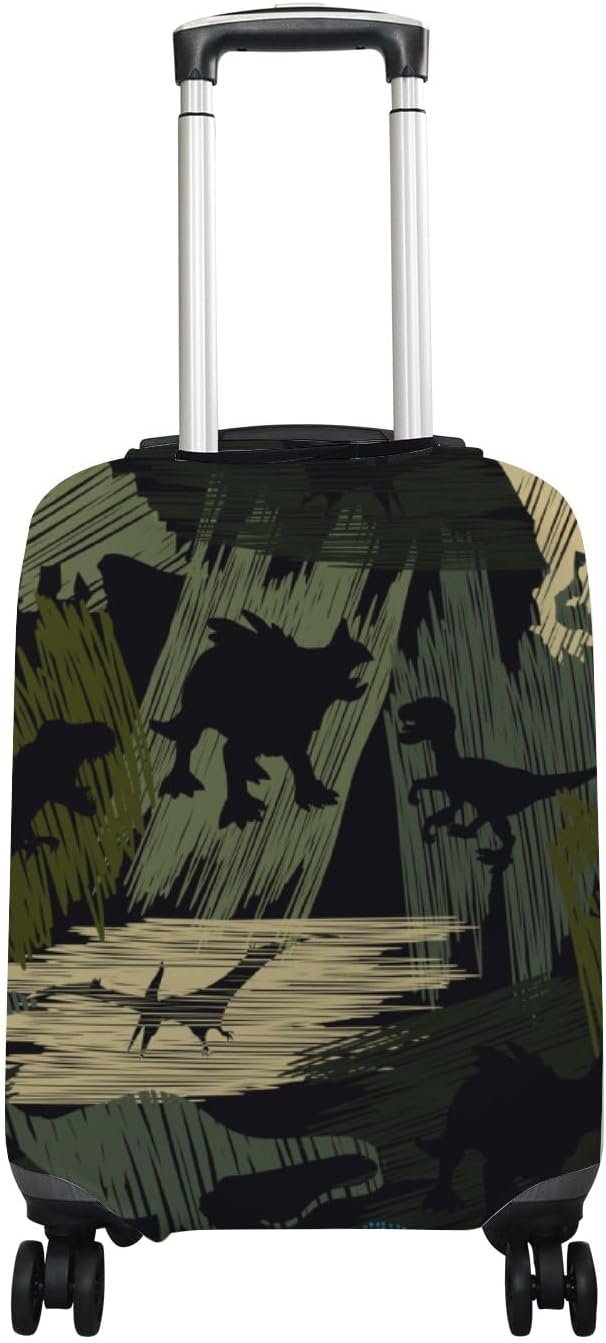 Suitcase Cover Luggage Cover Camouflage Dino Boys Travel Trolley Case Protective Lightweight Washable Polyester Fiber Elastic L Fits 26-28 Inch