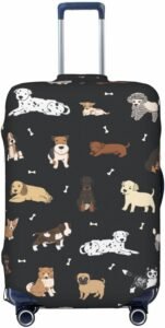 Lovely Dog And Bone Pattern Luggage Suitcase Covers – Premium Travel Accessory