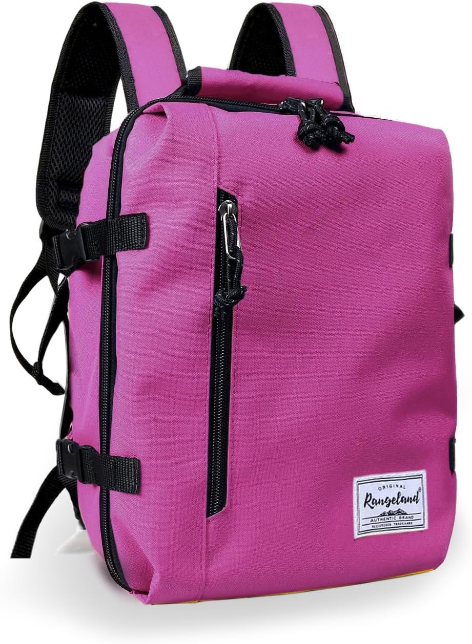 Kids Travel Backpack Suitcase Style Lightweight Carry-On Weekender Bag 10L Daypack with Tablet Sleeve and Chest Strap, Orchid