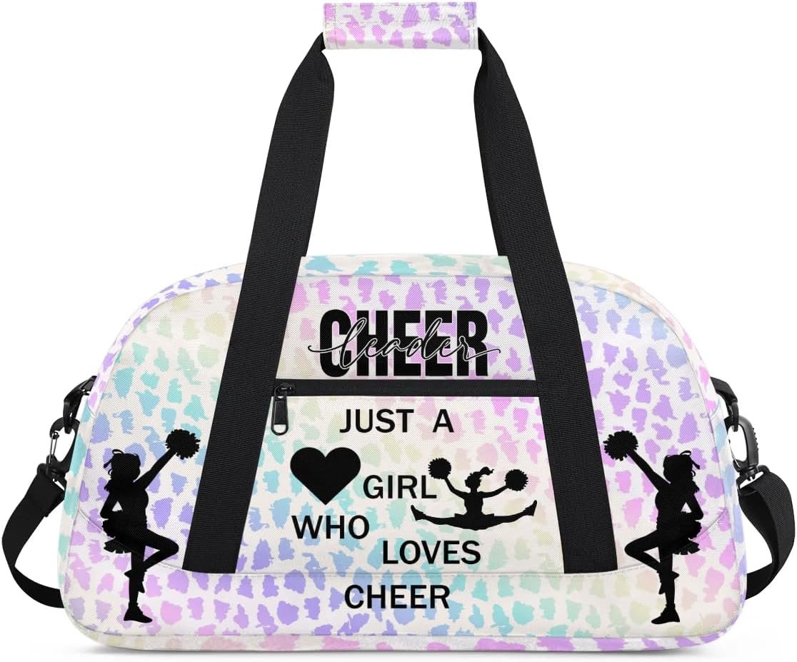 Cheerleader Bag Colorful Gym Bag Luggage Bags Small Duffel Bag Dance Bag Cheer Bags for Cheerleader Girls