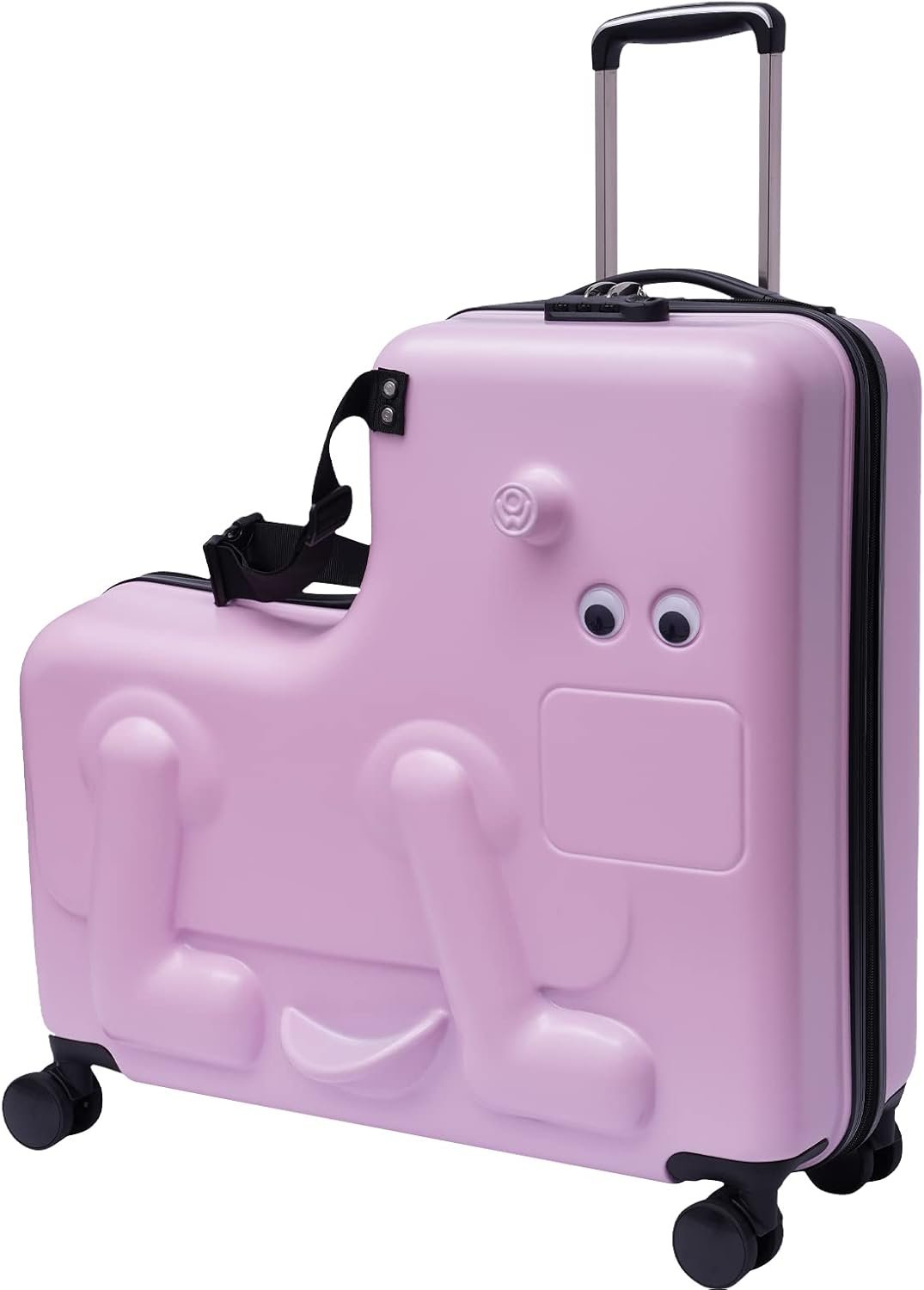 Ride on Suitcase for Kids, Waterproof Child Ride on Suitcase Portable Seat W/Armrests, Pedals, Seat Belts, Suitcase with Seat for Kids with Password Lock,Children's Day Gift,Festival Gift