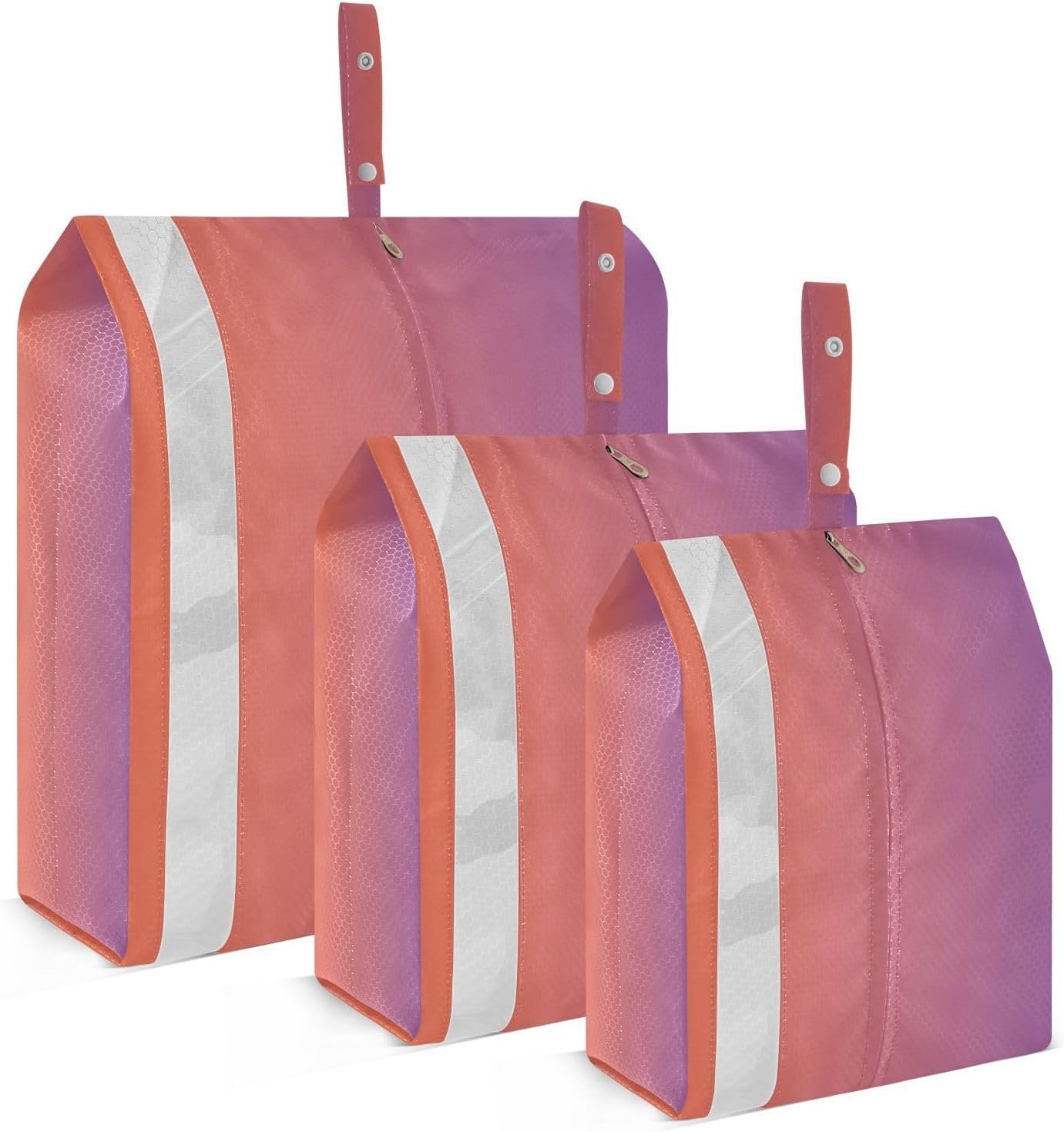 Orange Purple Gradient Packing Cubes for Travel 3 Set Expandable Compression Luggage Packing Organizers for Carry on Suitcase Travel Essentials Luggage Organizer Bags Set