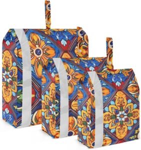 Ultimate Packing Organization with Orange Talavera Tile Cubes