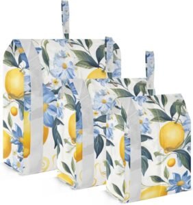 Watercolor Lemon Flowers Packing Cubes for Stress-Free Travel