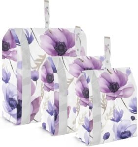 Watercolor Purple Anemone Flower Packing Cubes Review – Efficient Travel Organization