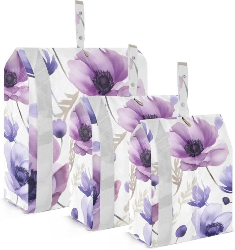 Watercolor Purple Anemone Flower Packing Cubes Review – Efficient Travel Organization