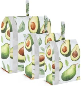 Efficient Packing Organizers – Green Avocado Leaves White Packing Cubes