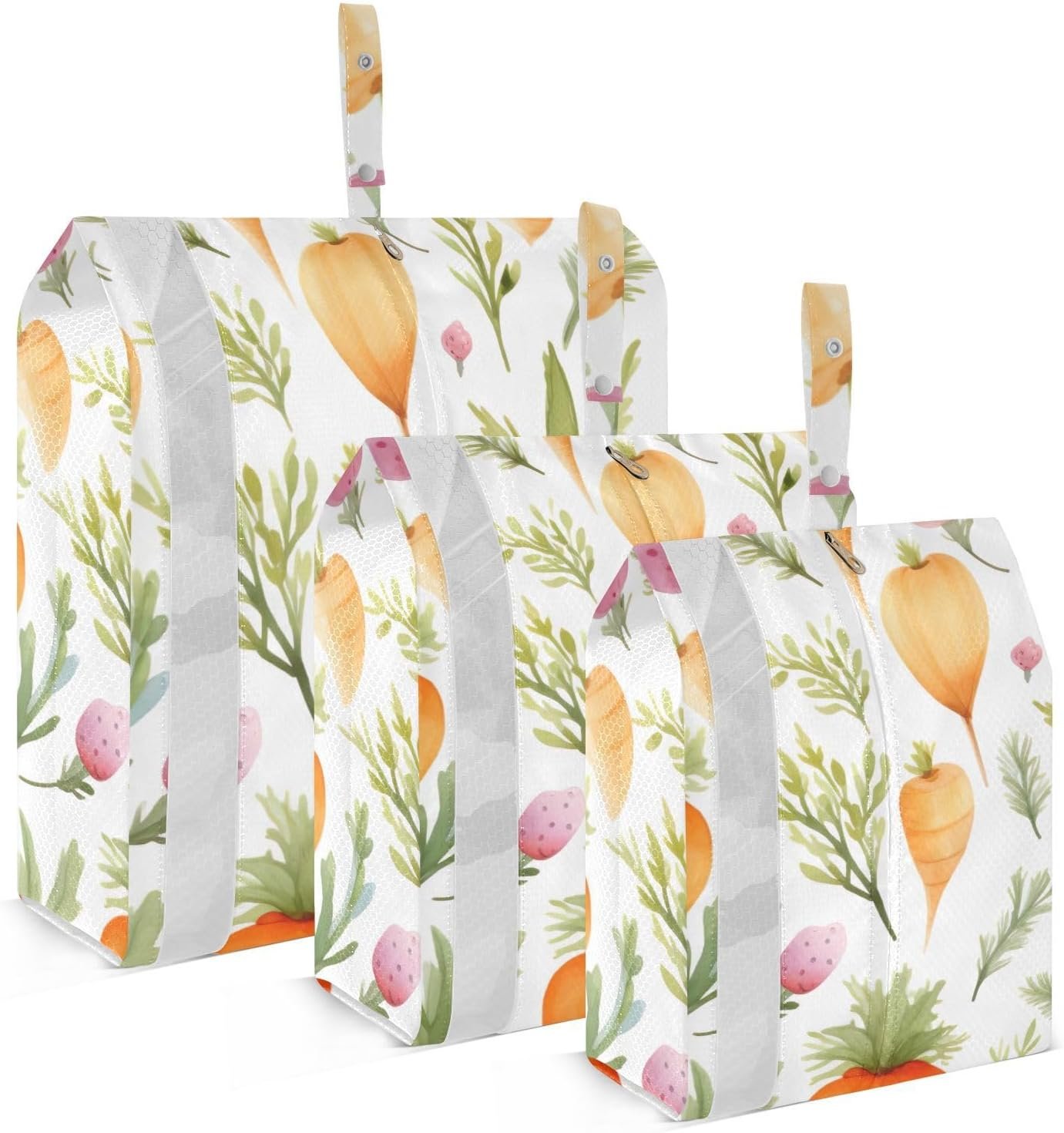 Cartoon Carrots Easter Packing Cubes for Travel 3 Set Expandable Compression Luggage Packing Organizers for Carry on Suitcase Travel Essentials Luggage Organizer Bags Set