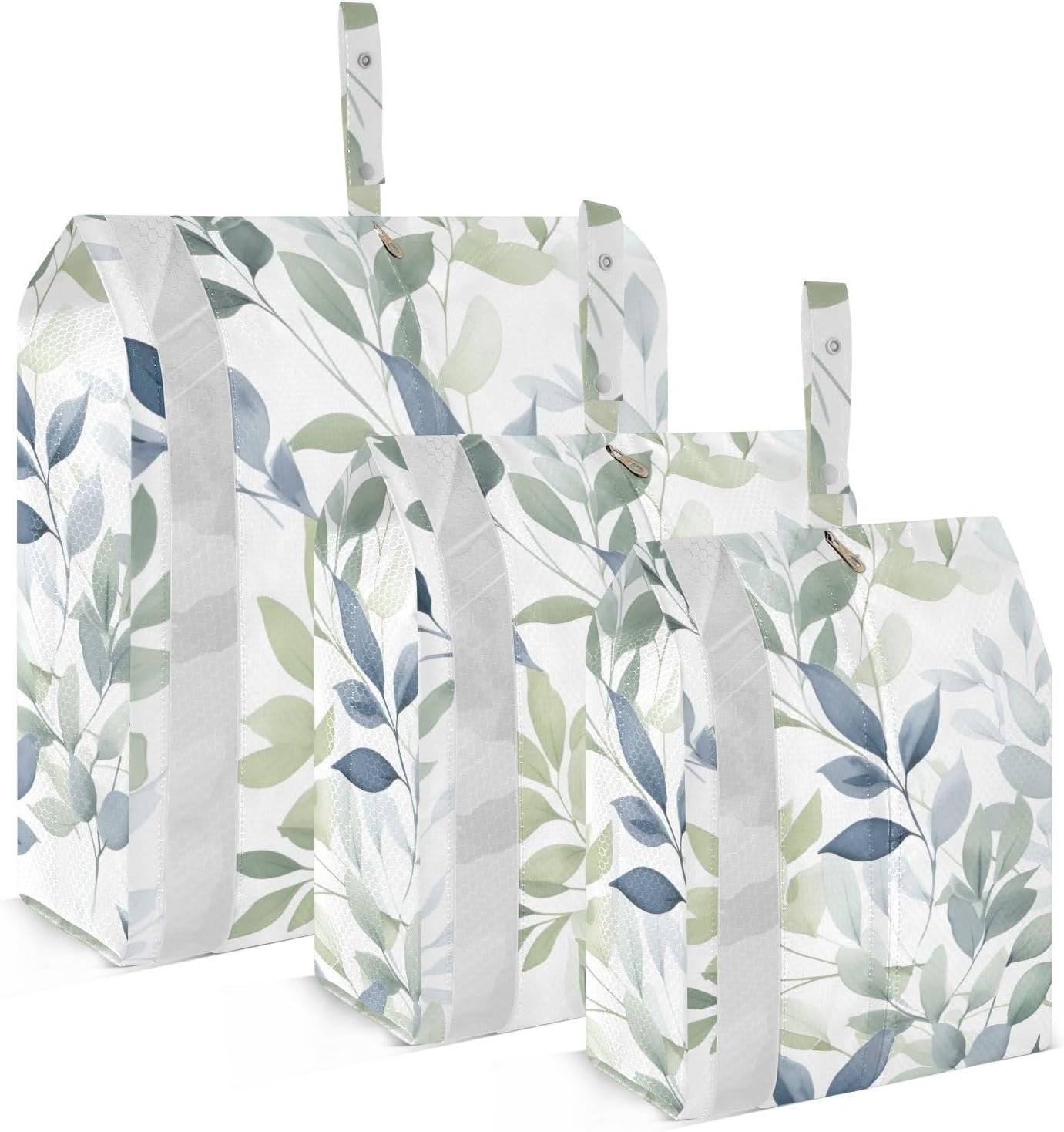 Watercolor Leaves Branches Packing Cubes for Suitcases 3 Set Lightweight Compression Luggage Packing Organizers for Carry on Suitcase Travel Essentials Luggage Organizer Bags Set