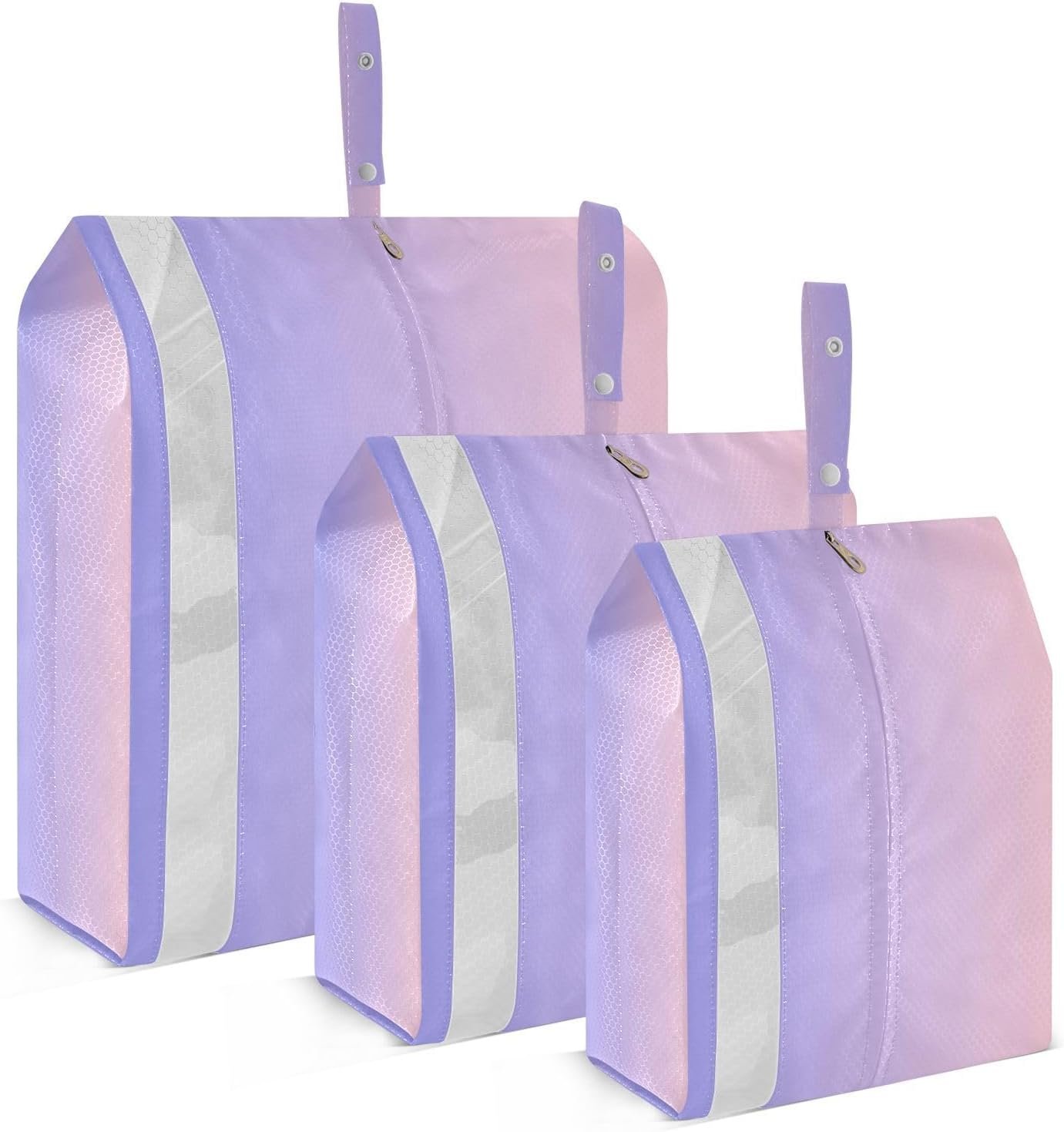 Purple Light Pink Gradient Packing Cubes for Suitcases 3 Set Lightweight Compression Luggage Packing Organizers for Carry on Suitcase Travel Accessories Luggage Organizer Bags Set