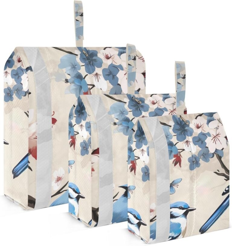 Watercolor White Birds Flowers Packing Cubes Review | Organization & Style