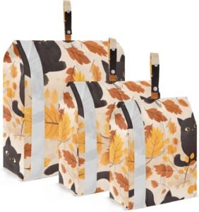 Leaves Autumn Black Cat Packing Cubes – Travel Organizer Review