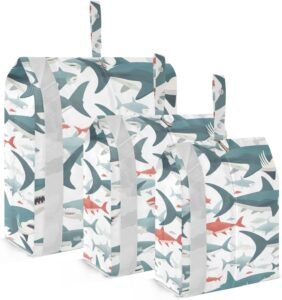 Watercolor Cartoon Sharks Packing Cubes Review | Efficient Travel Organization