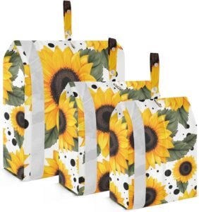 Sunflower Watercolor Packing Cubes: Ultimate Travel Organization Companion