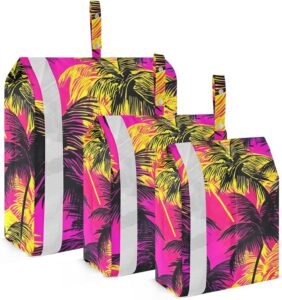 Colorful Palm Tree Packing Cubes For Effortless Travel
