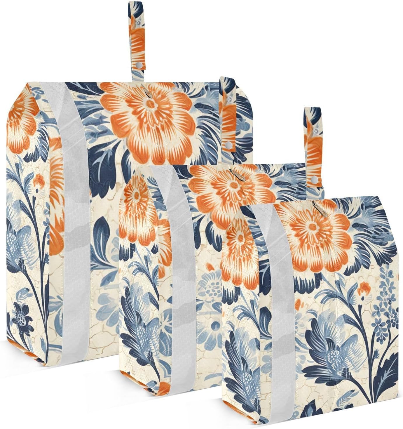 Flowers Mexican Packing Cubes for Suitcases 3 Set Lightweight Compression Luggage Packing Organizers for Carry on Suitcase Travel Essentials Luggage Organizer Bags Set